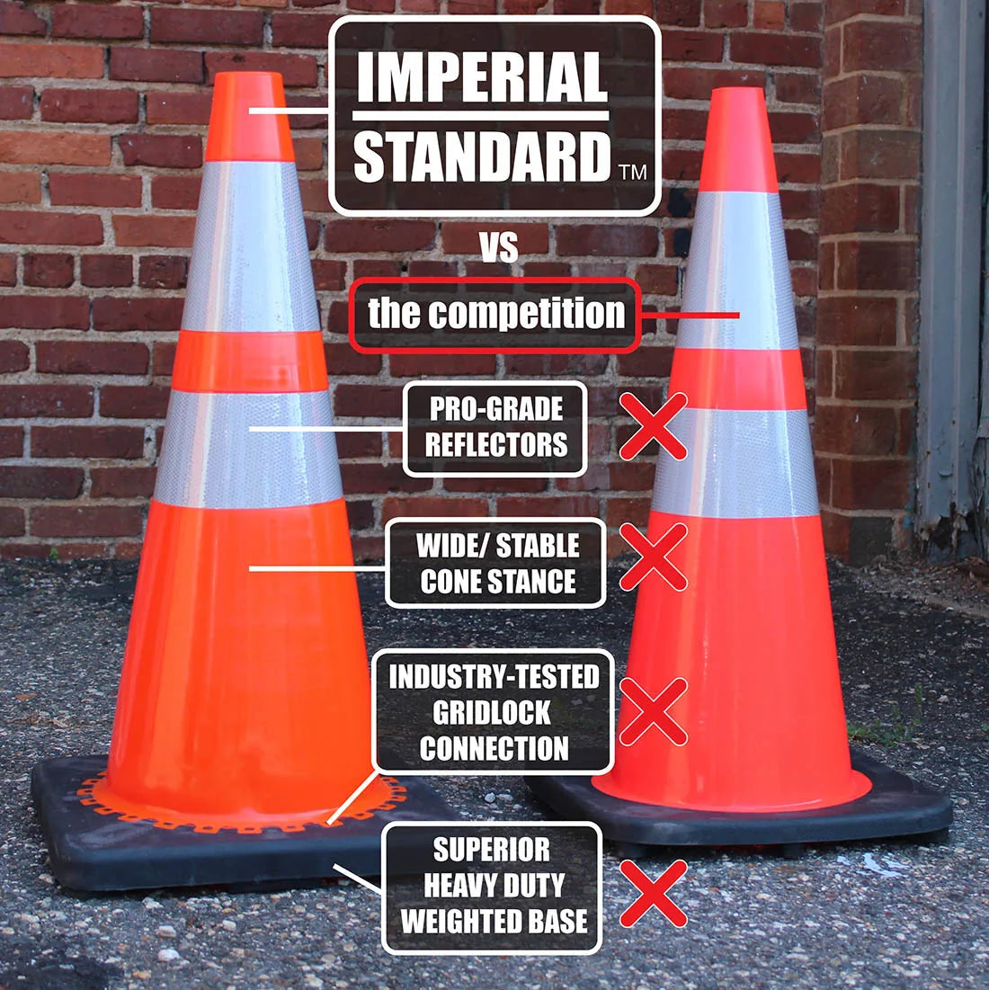 18" Orange Safety Cones