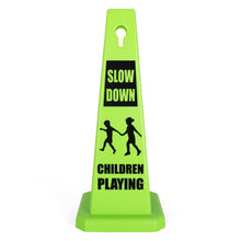 Load image into Gallery viewer, Green Slow Down / Children at Play Cones
